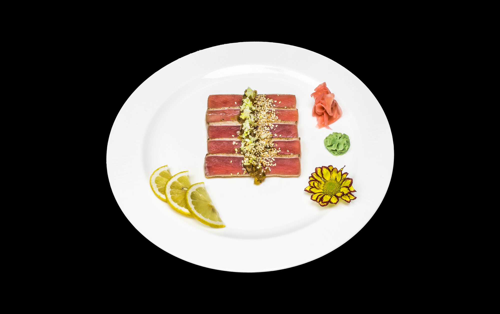maguro tataki - 25 zł plastry opiekanego tuńczyka
